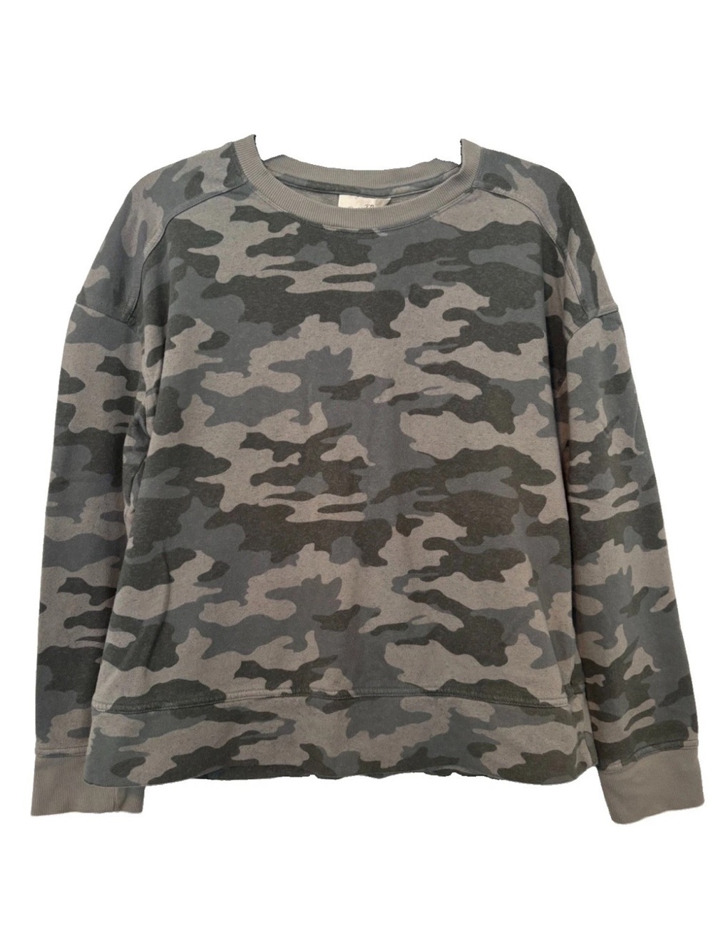 Universal Thread Womens Camouflage Print Crewneck Sweatshirt Long Sleeve Cotton